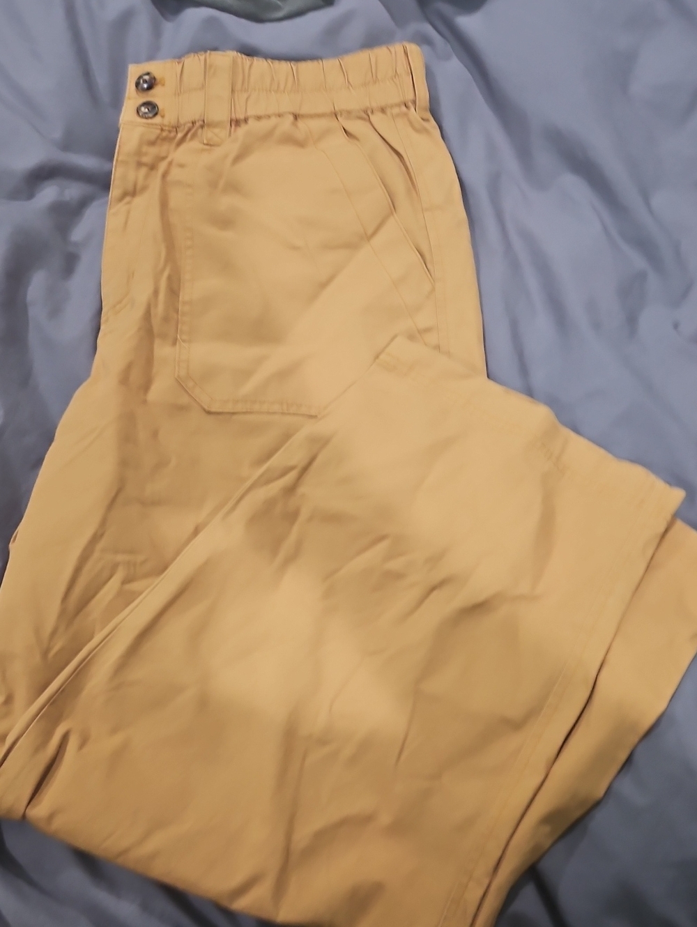 Madewell Tan Straight-Leg Chinos with Elastic Waist